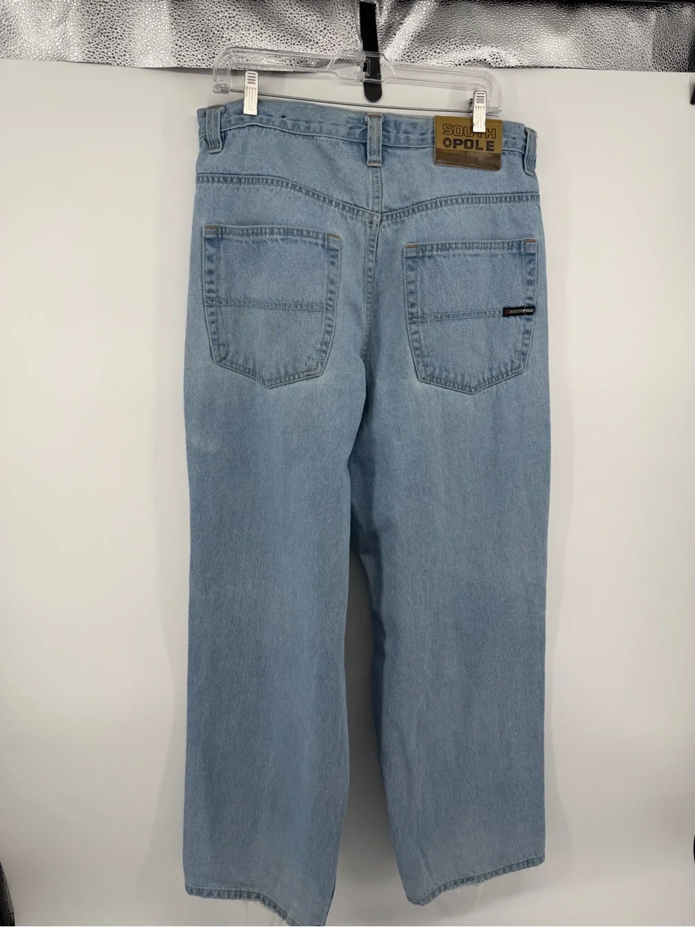 VTG Y2K Southpole Streetwear 90s Hiphop Retro SkaterBaggy Light Wash Jeans Sz36